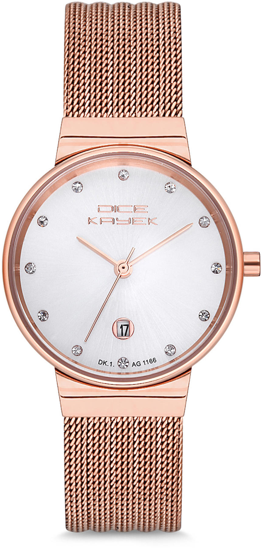 Dice Kayek DK.1.AG1166.02 36 mm Rose Gold Metal Kordon Analog Kadın Kol Saati