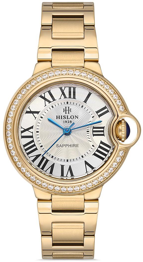 Hislon QL120G-10SG 38 mm Altın Çelik Kordon Analog Kadın Kol Saati