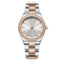 Ferro FL21446A-E 34 mm Gri-Rose Gold Metal Kordon Analog Kadın Kol Saati