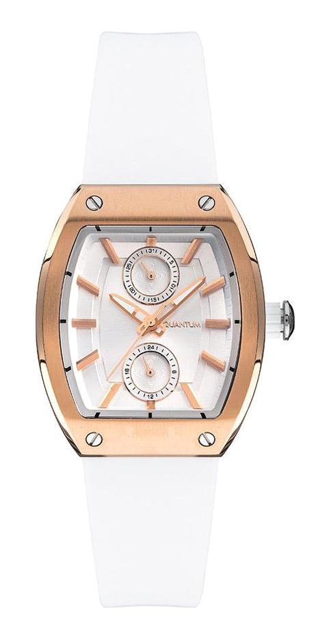 Quantum IML1002.433 Takvimli 34 mm Beyaz Silikon Kordon Analog Kadın Kol Saati