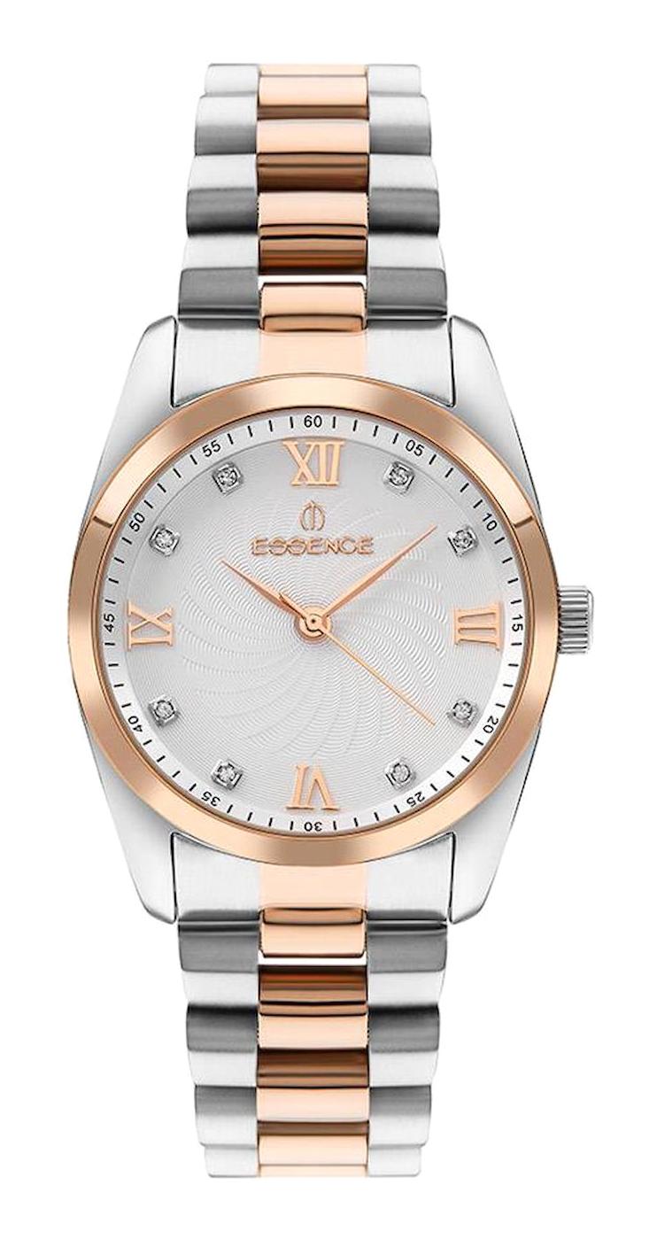Essence ES6765FE.530 35 mm Gri-Rose Gold Çelik Kordon Analog Kadın Kol Saati