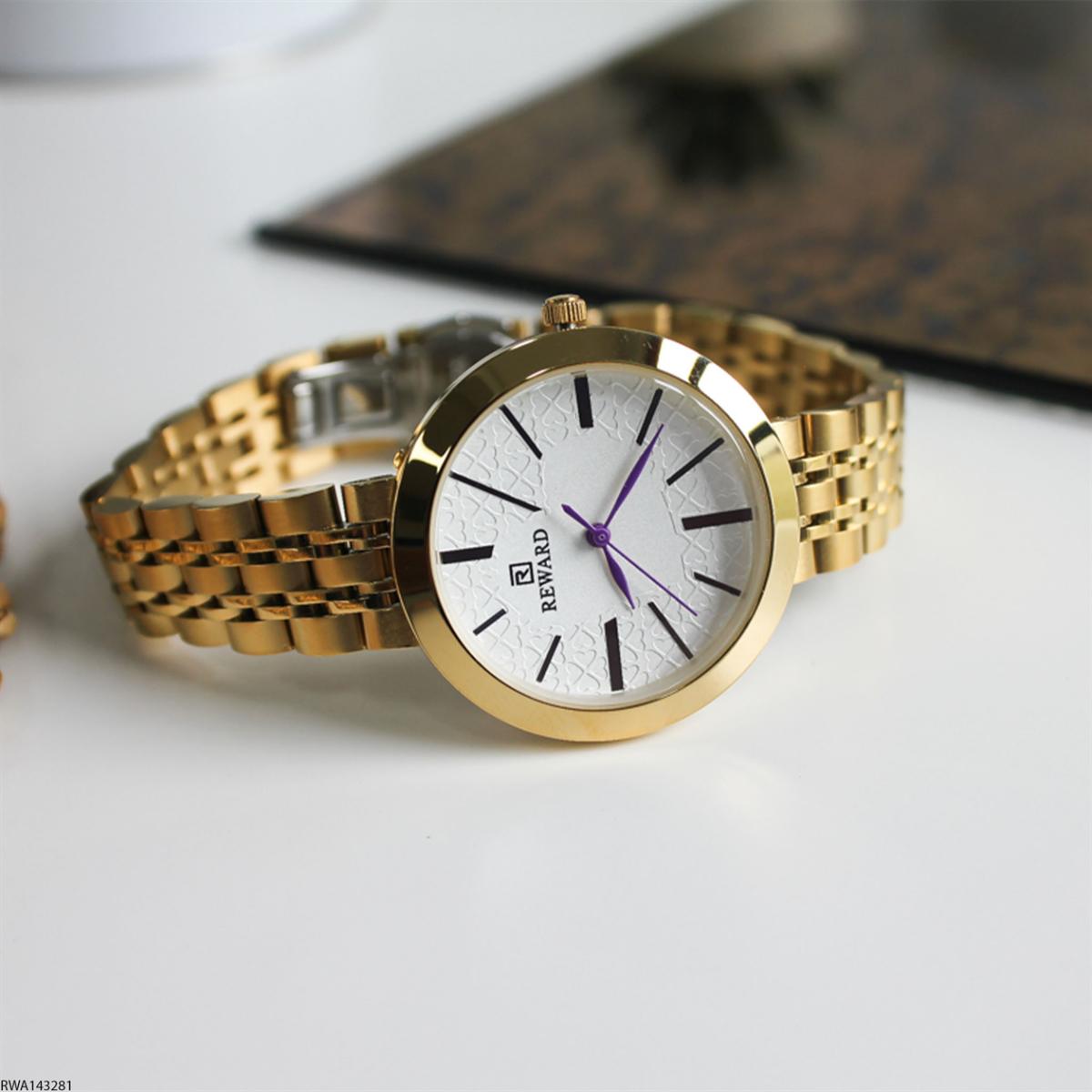 Reward RWA143281 34 mm Altın Çelik Kordon Analog Kadın Kol Saati