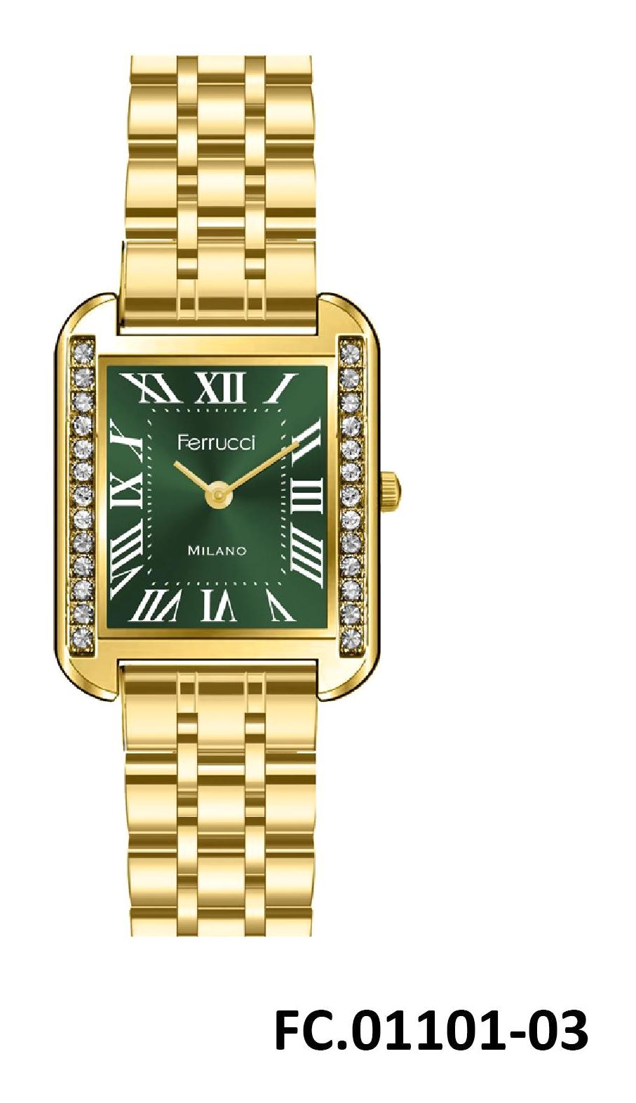 Ferrucci FRC.FT.1.304 31-35 mm Altın Çelik Kordon Analog Kadın Kol Saati