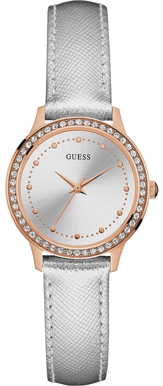 Guess GUW0648L11 36 mm Beyaz Deri Kordon Analog Kadın Kol Saati