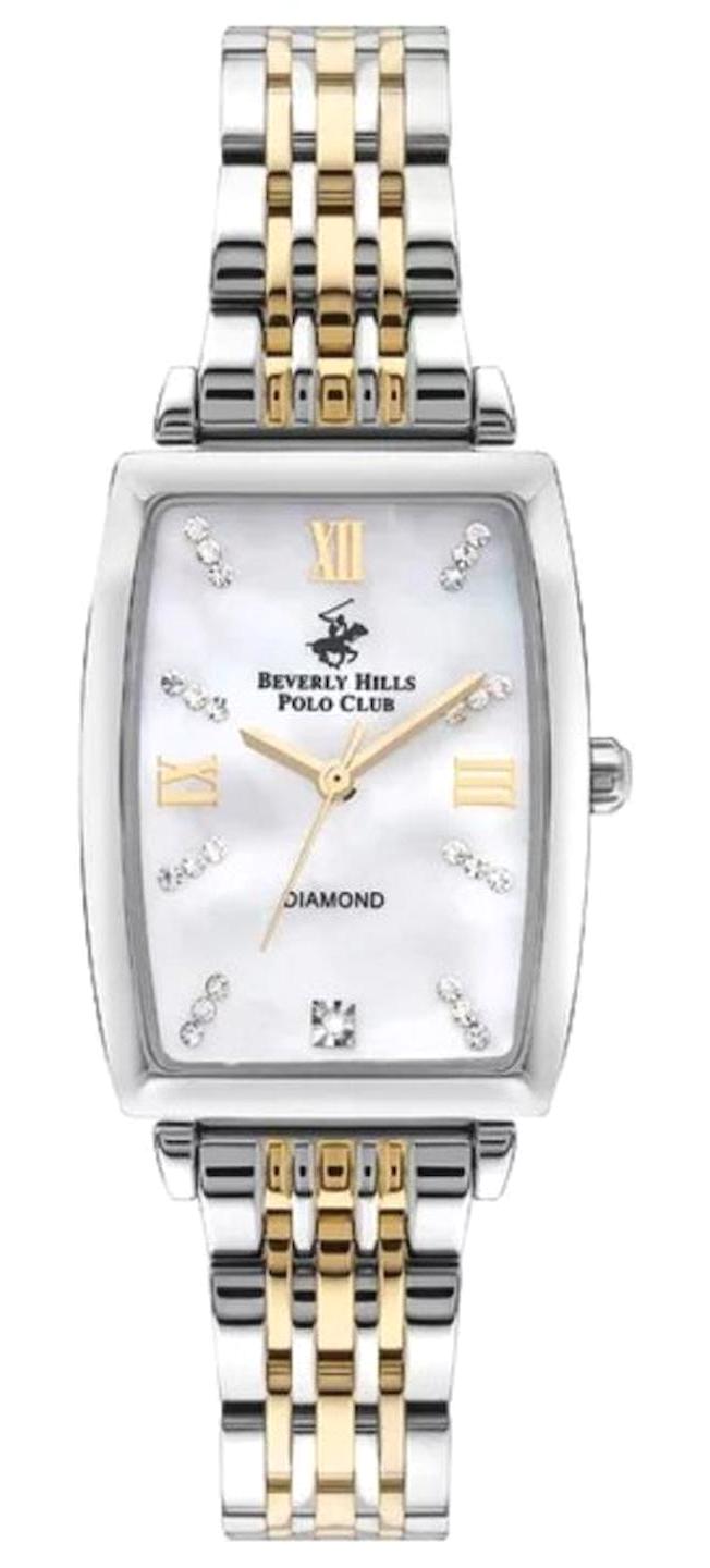 Beverly Hills Polo Club BP3389C.220 35 mm Gri Çelik Kordon Analog Kadın Kol Saati