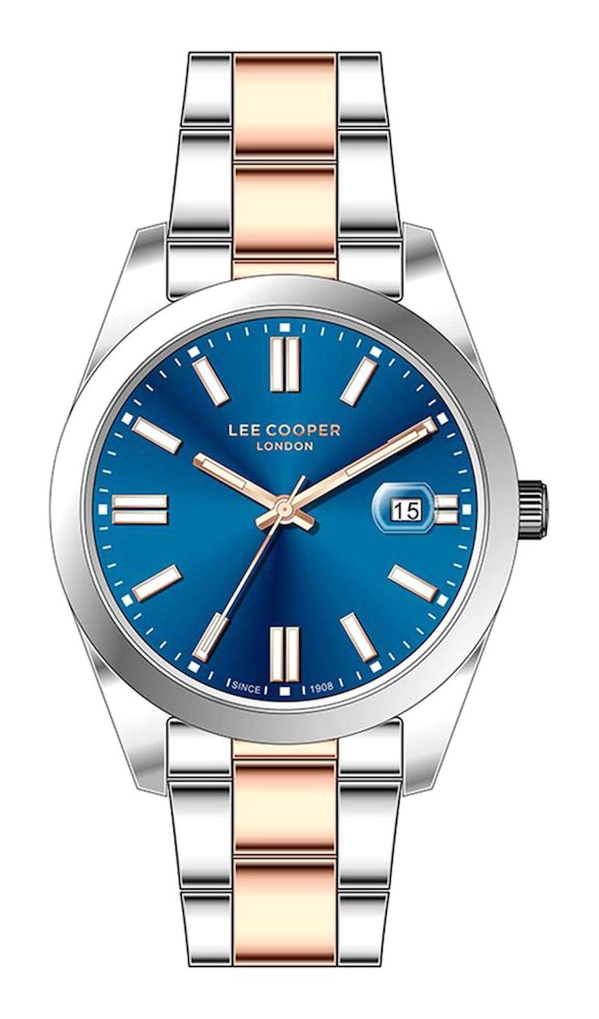 Lee Cooper LC07566.590 Takvimli 40 mm Gri Metal Kordon Analog Kadın Kol Saati
