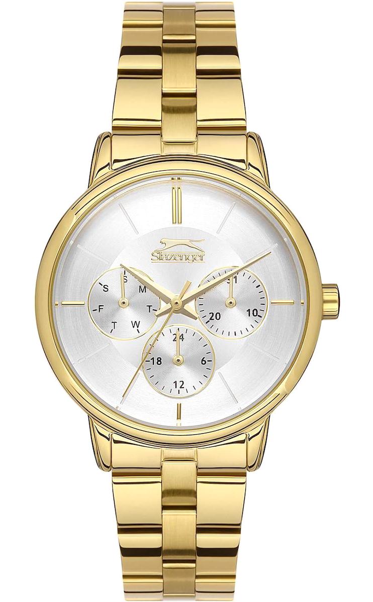 Slazenger SL.09.2145.4.02 Takvimli 33 mm Altın Çelik Kordon Analog Kadın Kol Saati