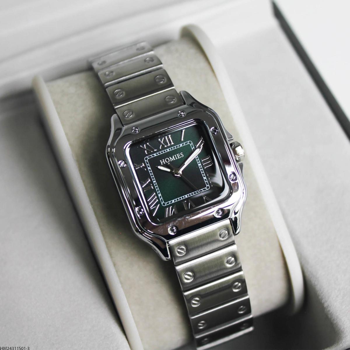 Homies HM24311S01-3 28 mm Gri Çelik Kordon Analog Kadın Kol Saati