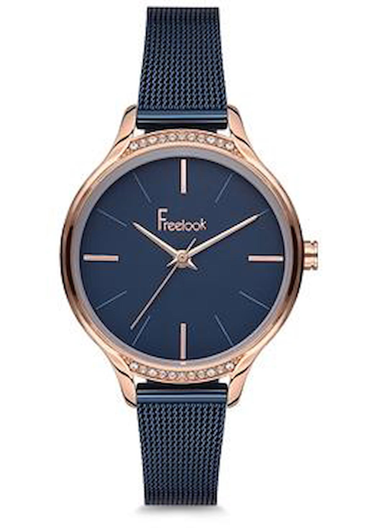 Freelook F.1.1080.02 34 mm Lacivert Metal Kordon Analog Kadın Kol Saati