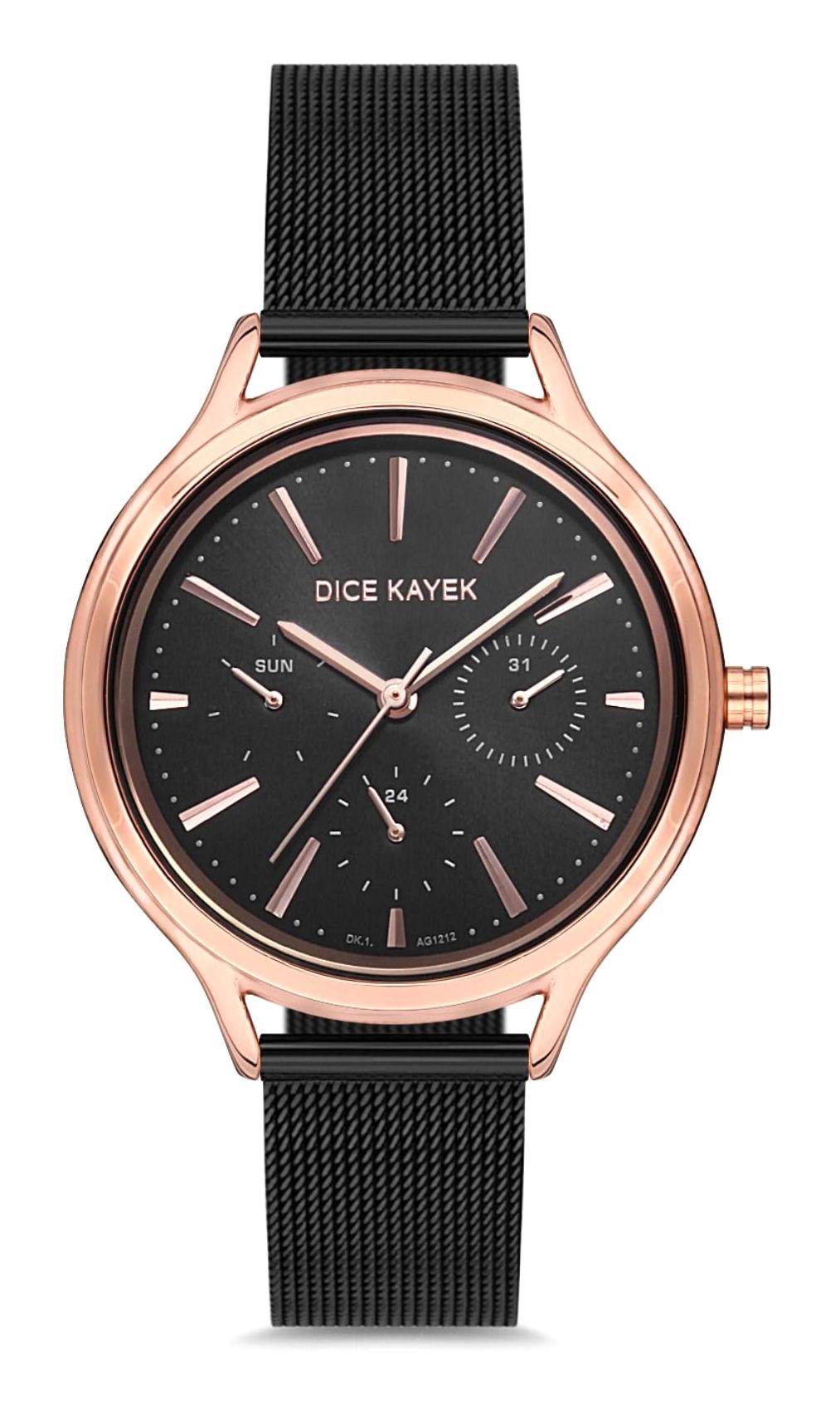 Dice Kayek DK.1.AG1212.06 36-40 mm Siyah Çelik Kordon Analog Kadın Kol Saati