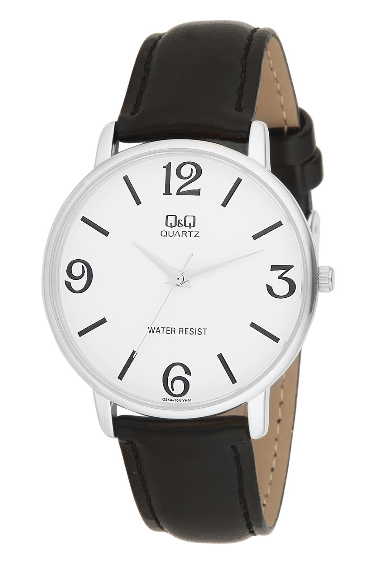 Q&Q 3A930 36 mm Siyah Deri Kordon Analog Kadın Kol Saati