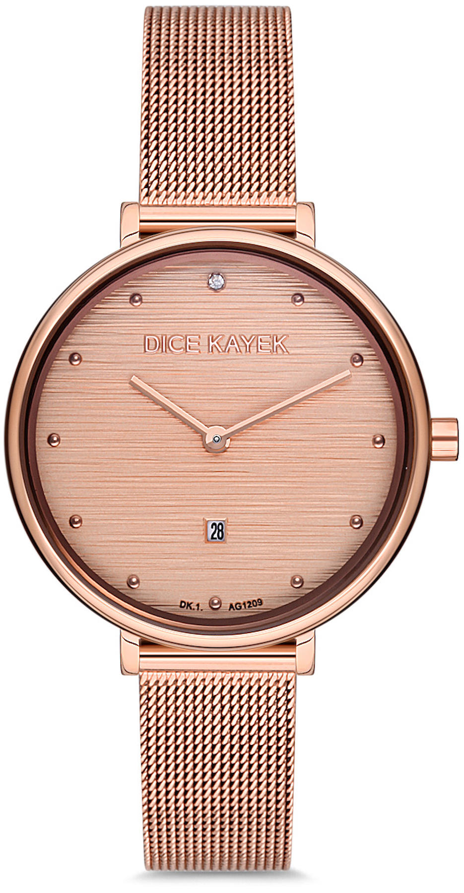 Dice Kayek DK.1.AG1209.02 33 mm Rose Gold Metal Kordon Analog Kadın Kol Saati