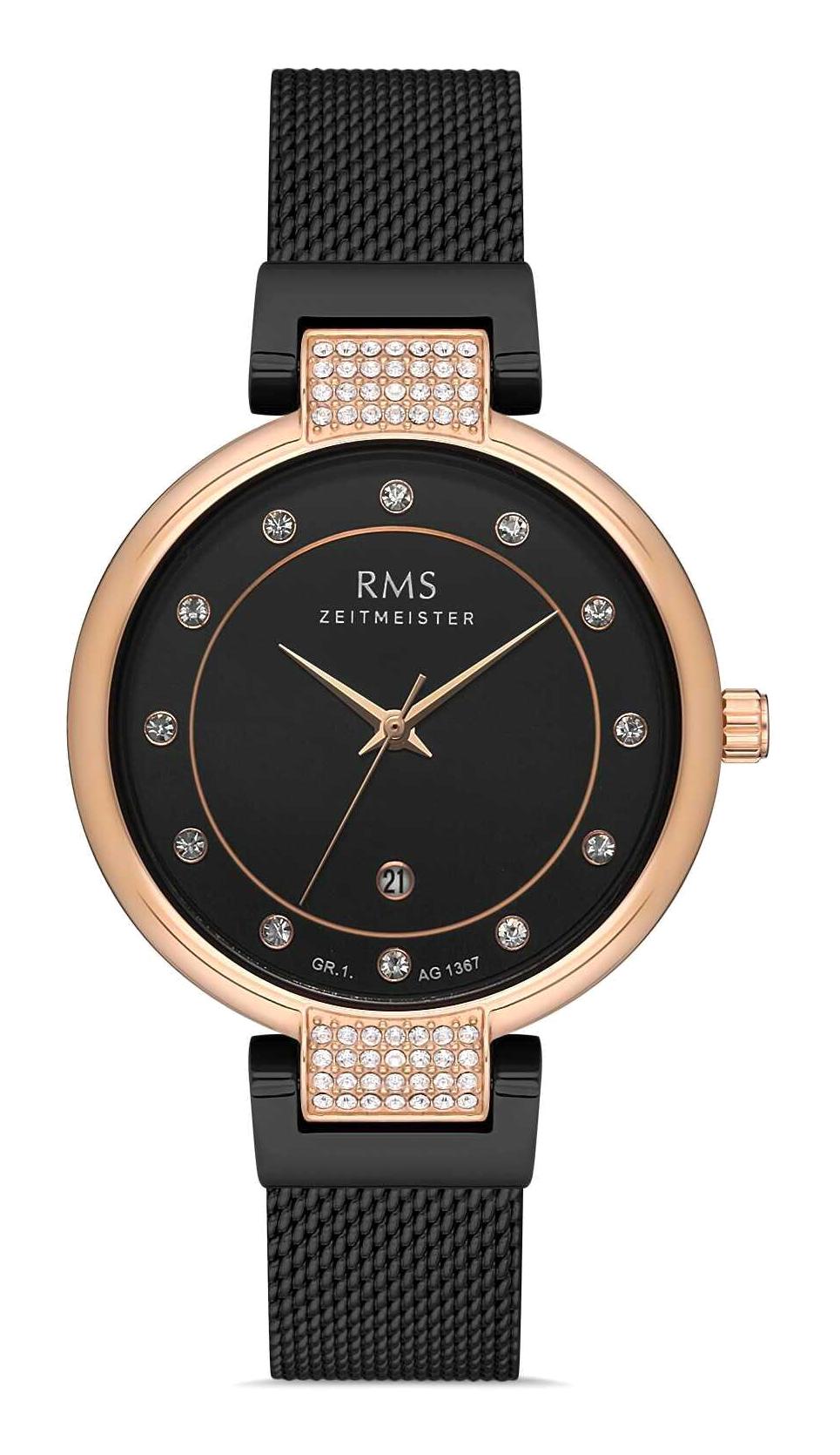 Romanson GR.1.AG1367.08 35 mm Siyah Deri Kordon Analog Kadın Kol Saati