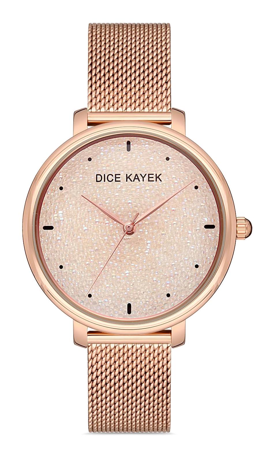 Dice Kayek DK.1.AG1267.05 33 mm Rose Gold Deri Kordon Analog Kadın Kol Saati