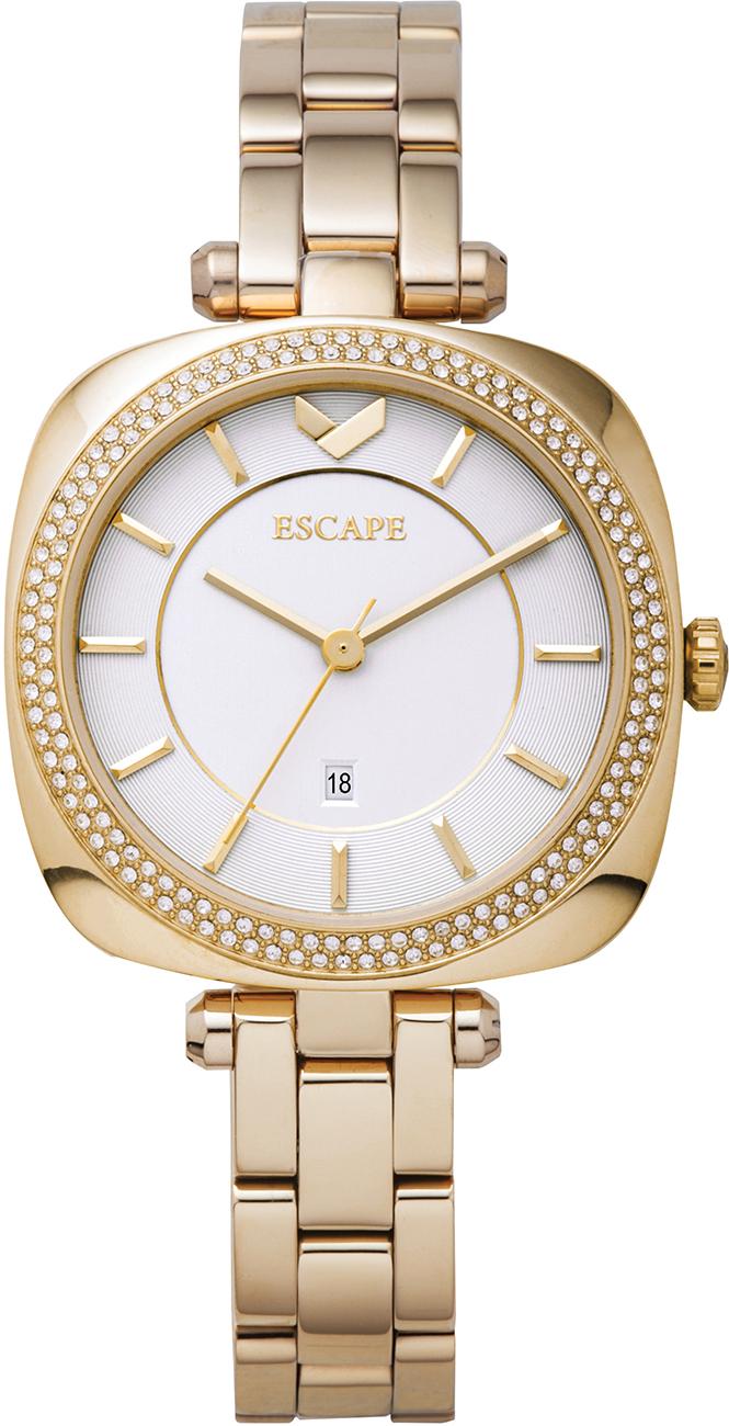 Escape EC1134-402 Takvimli 35 mm Altın Çelik Kordon Analog Kadın Kol Saati