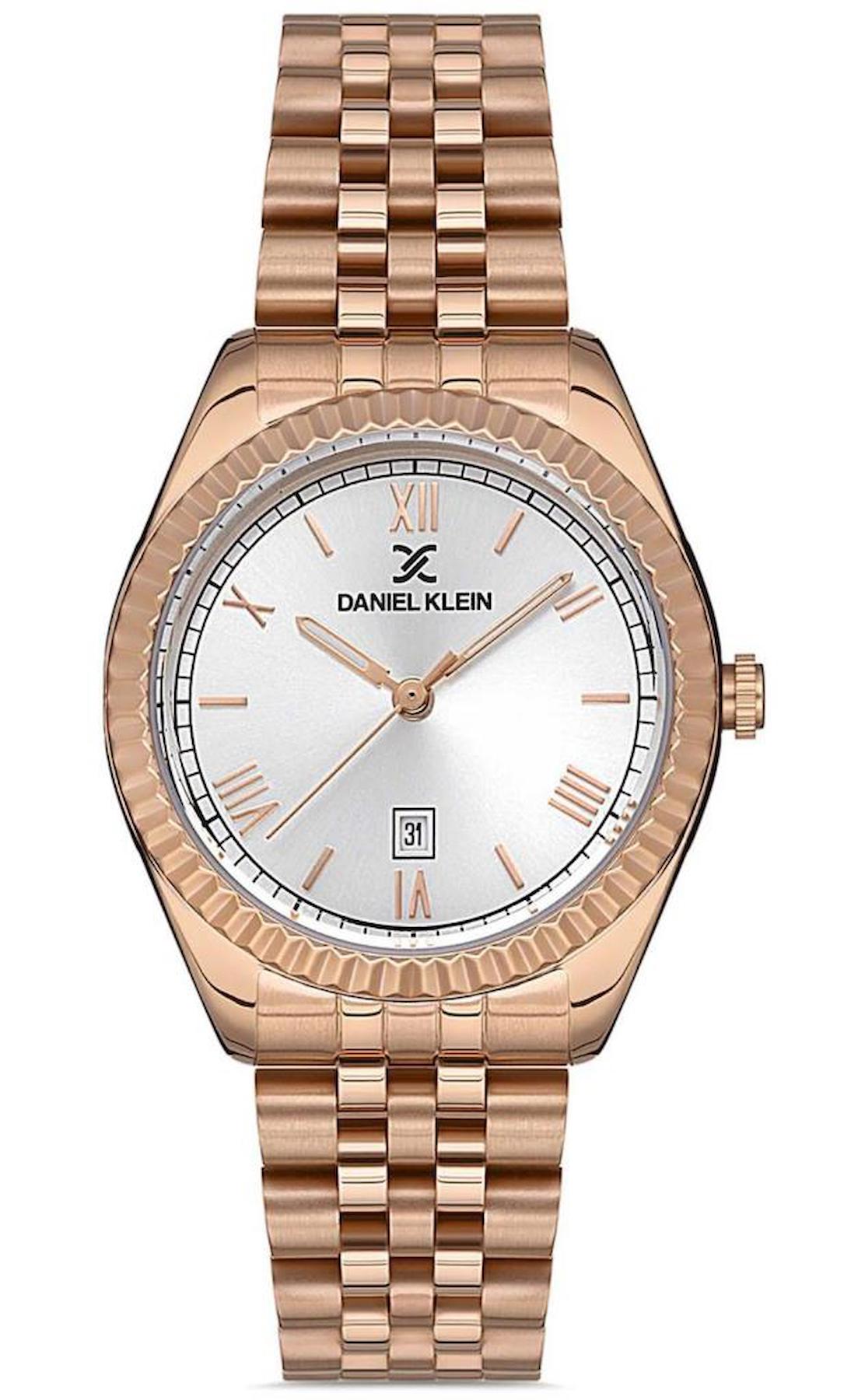 Daniel Klein DK.1.12903.4 Takvimli 34 mm Rose Gold Metal Kordon Analog Kadın Kol Saati