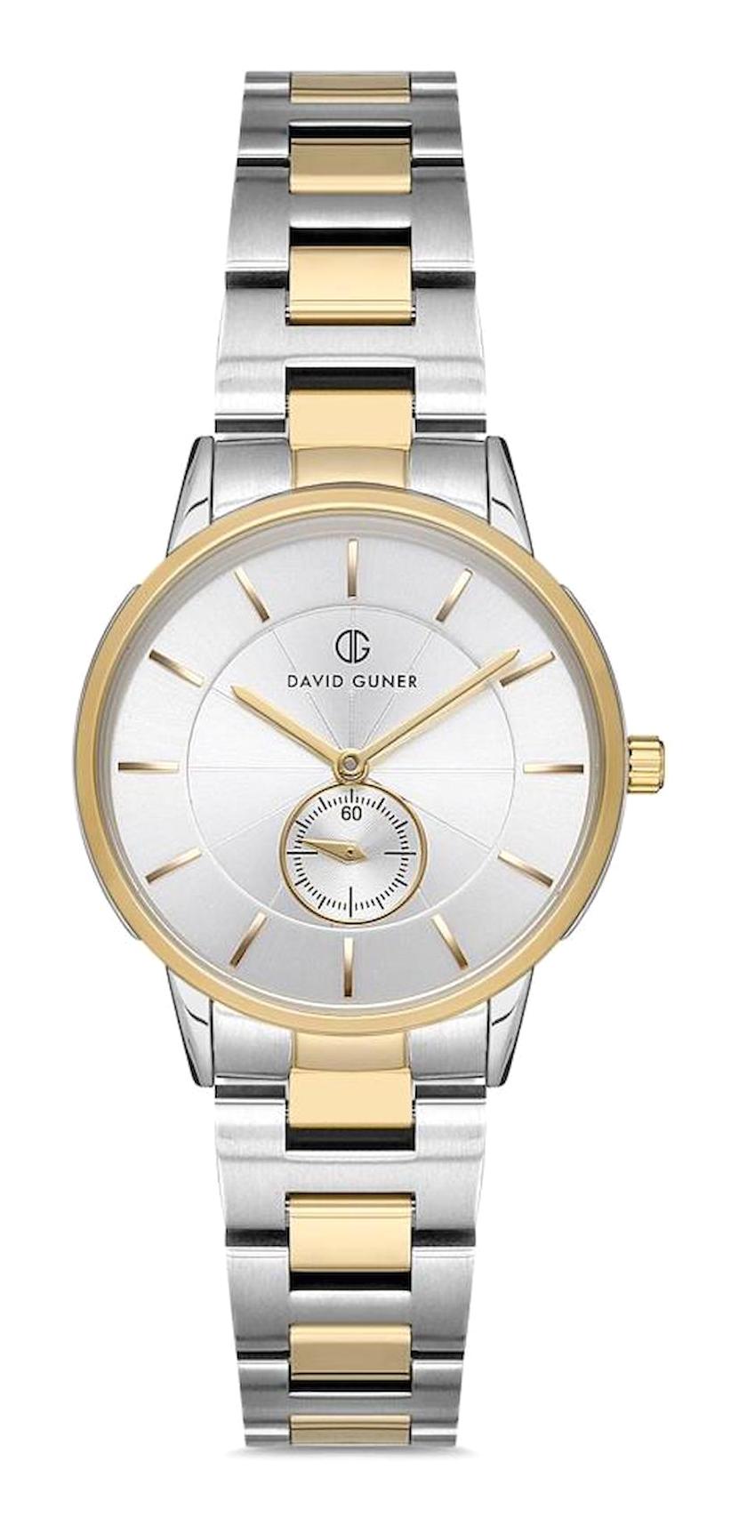 David Guner DG-8192LA-D1 33 mm Altın-Gri Çelik Kordon Analog Kadın Kol Saati