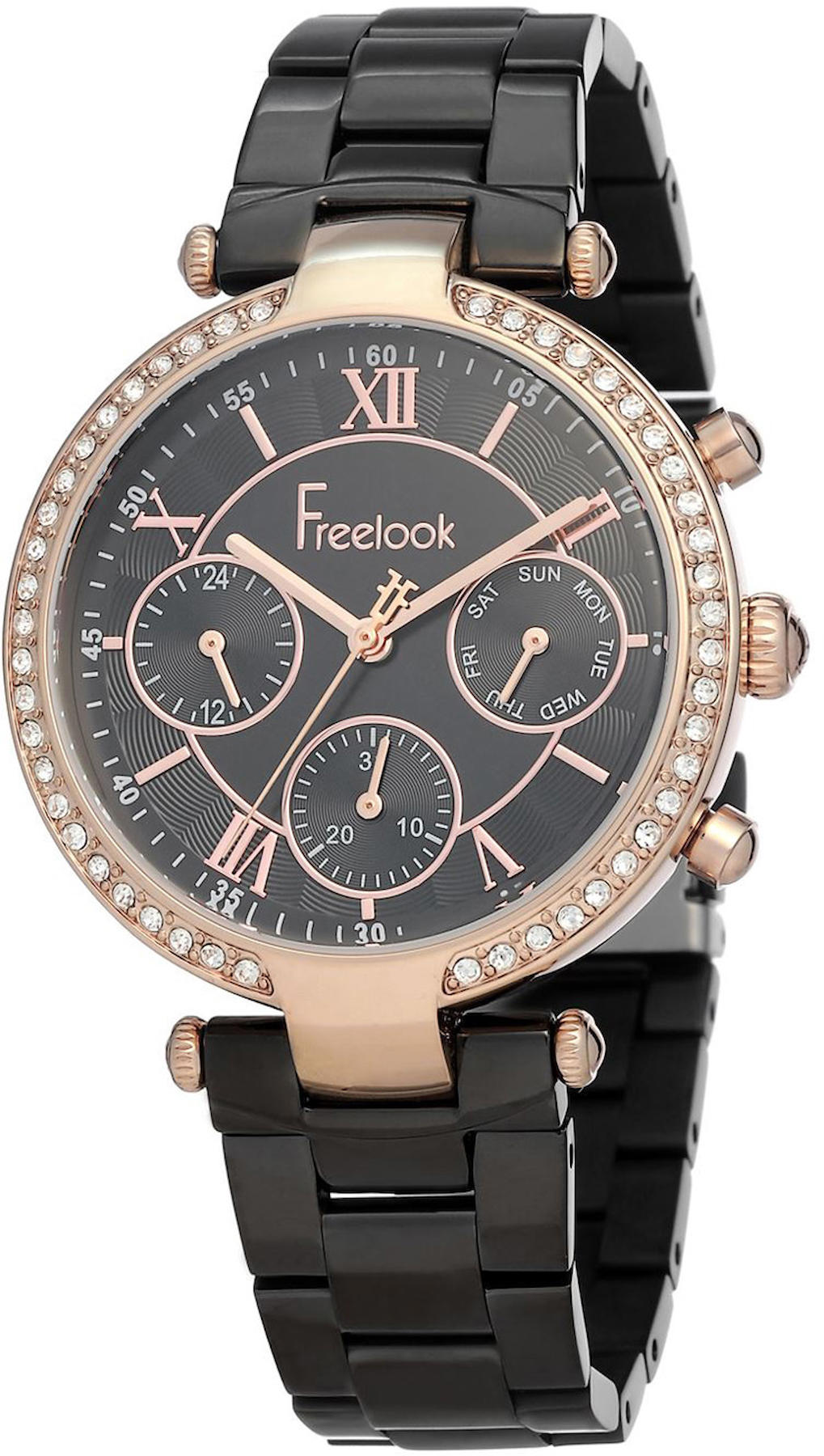 Freelook FL.1.10093.1 45 mm Siyah Çelik Kordon Analog Kadın Kol Saati