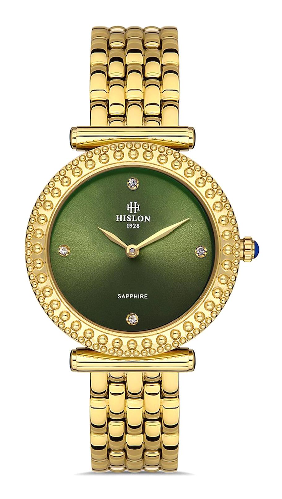 Hislon QL139G-15SG 33 mm Altın Çelik Kordon Analog Kadın Kol Saati