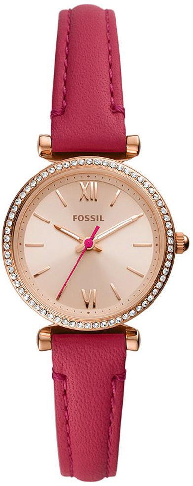 Fossil FES5006 28 mm Kırmızı Deri Kordon Analog Kadın Kol Saati