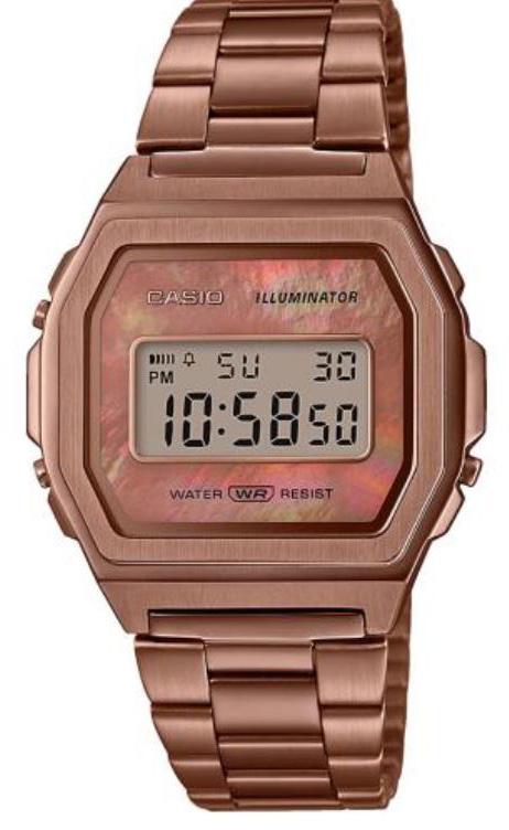 Casio A1000RG-5E Takvimli 38 mm Rose Gold Çelik Kordon Analog Kadın Kol Saati