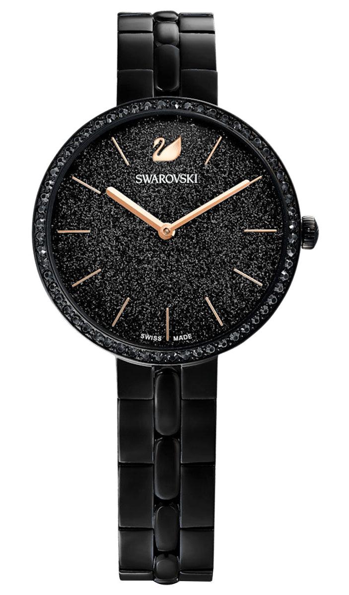 Swarovski SWR5547646 32 mm Siyah Çelik Kordon Analog Kadın Kol Saati