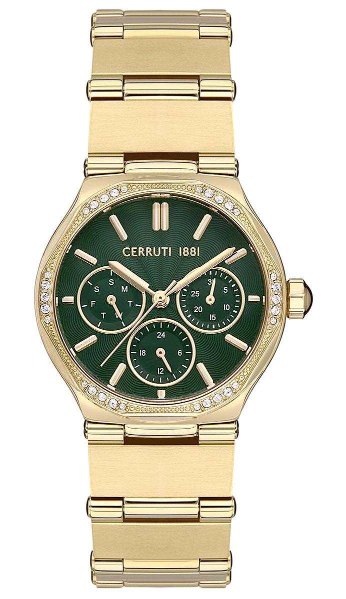 Cerruti 1881 CIWLK2225403 Takvimli 34 mm Altın Çelik Kordon Analog Kadın Kol Saati