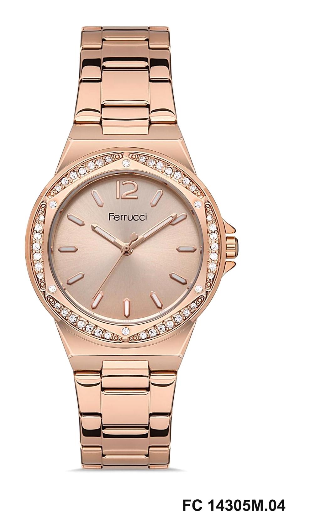 Ferrucci FC.1022.14305M.04 35 mm Rose Gold Çelik Kordon Analog Kadın Kol Saati