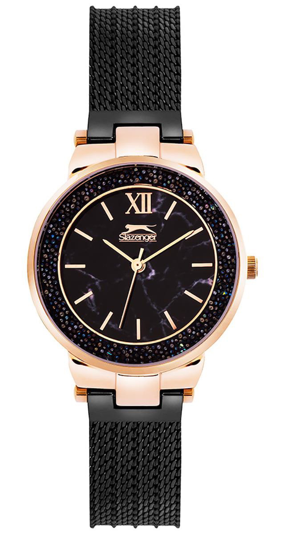 Slazenger SL.09.1670.3.01 32 mm Siyah Hasır Kordon Analog Kadın Kol Saati