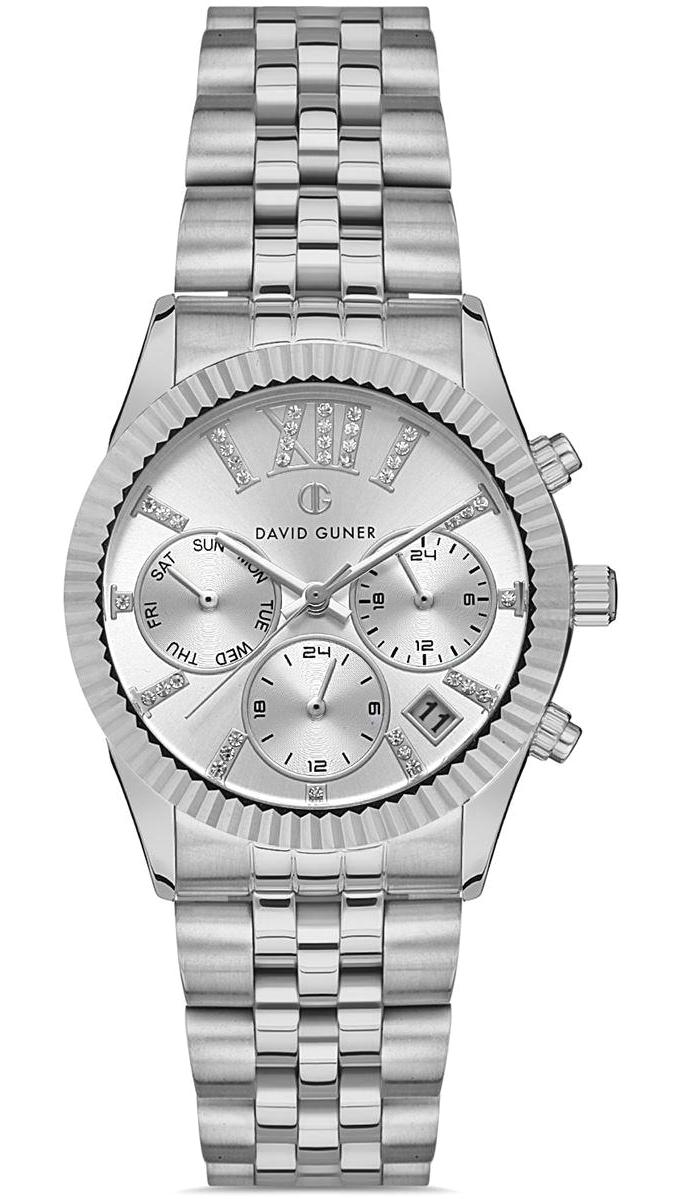 David Guner DG-8340LA-A1 36 mm Gri Çelik Kordon Analog Kadın Kol Saati
