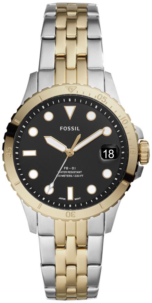 Fossil FES4745 36 mm Altın-Gri Çelik Kordon Analog Kadın Kol Saati