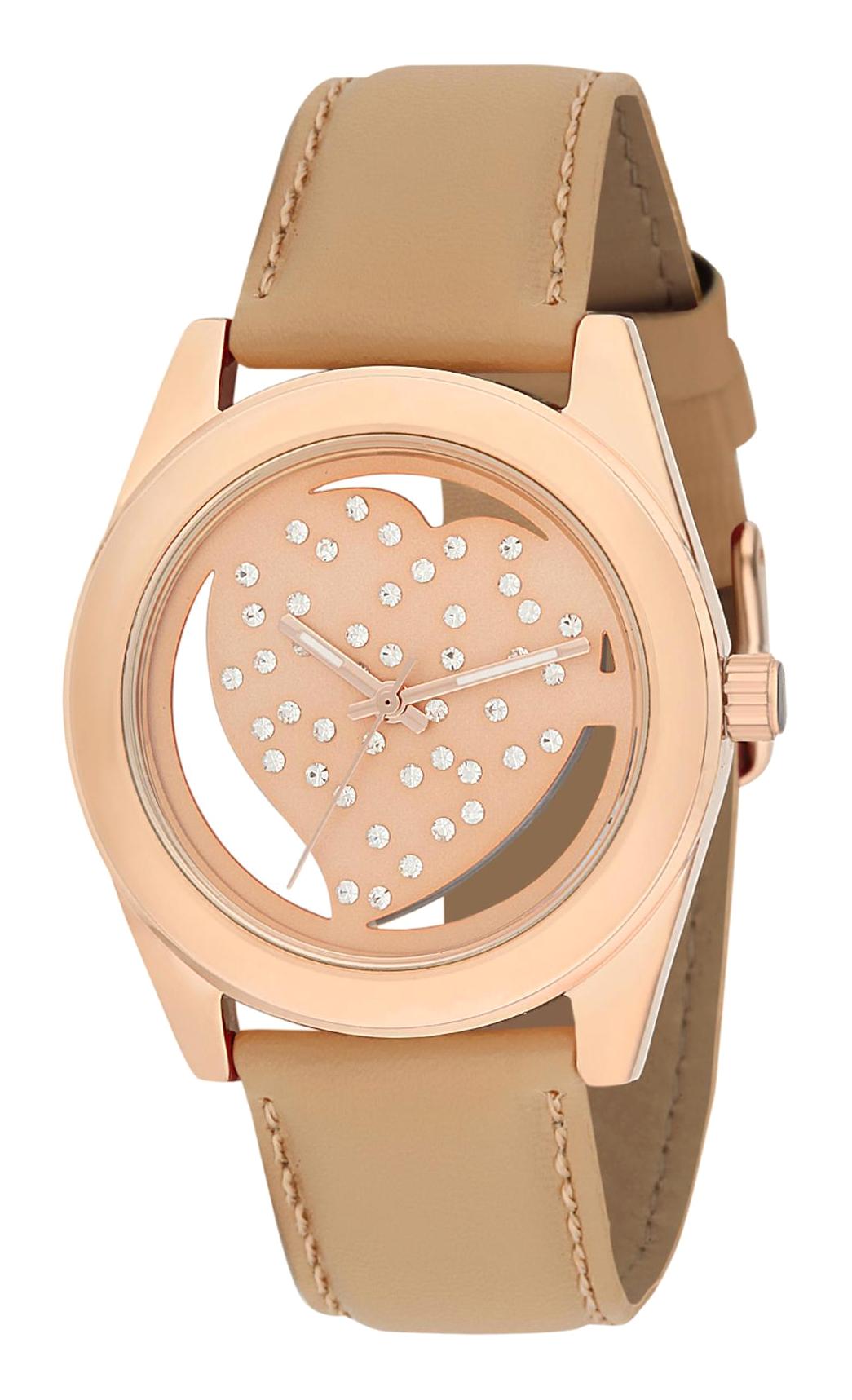 Ferrucci 8FK545 38 mm Kahverengi Deri Kordon Analog Kadın Kol Saati