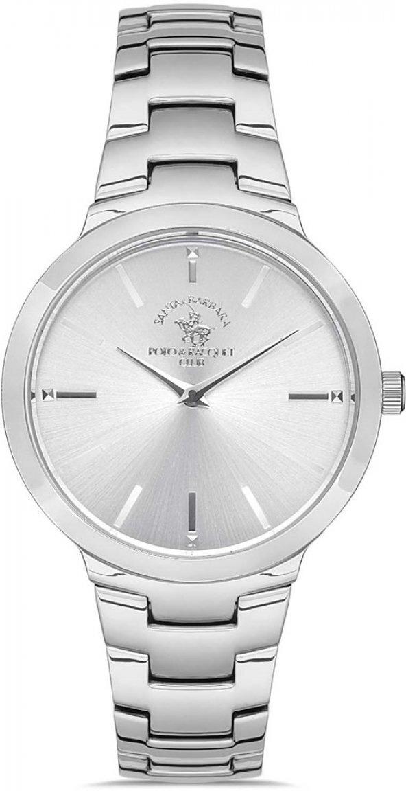 Santa Barbara Polo & Racquet Club SB.1.10244.1 34 mm Gri Çelik Kordon Analog Kadın Kol Saati