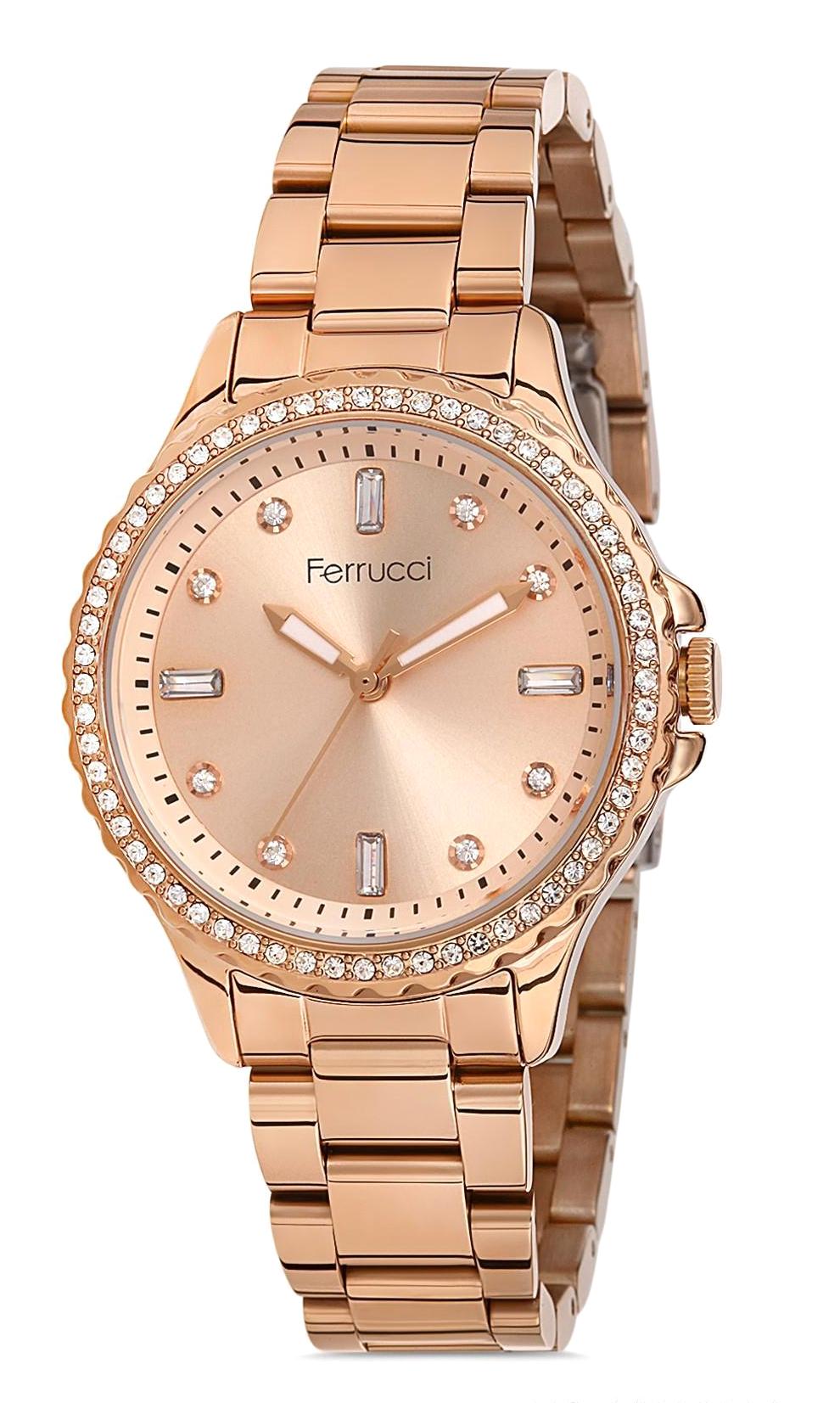 Ferrucci 9FM2600 36 mm Rose Gold Metal Kordon Analog Kadın Kol Saati