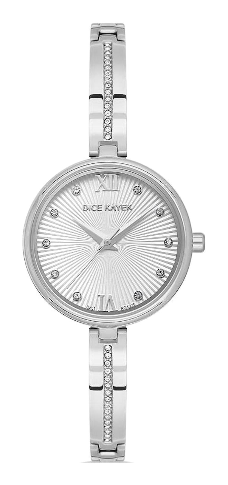Dice Kayek DK.1.AG1335.01 28 mm Gri Çelik Kordon Analog Kadın Kol Saati