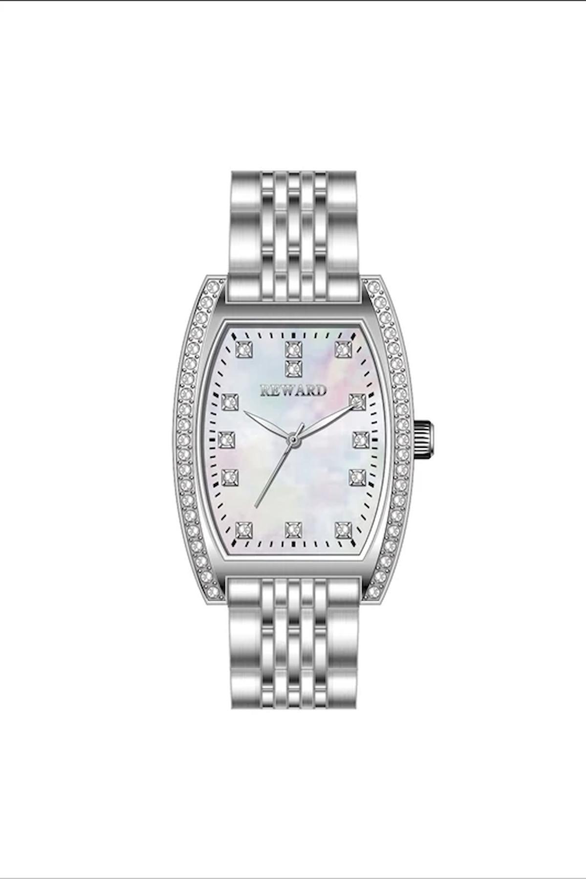 Reward A143543 25 mm Gri Çelik Kordon Analog Kadın Kol Saati