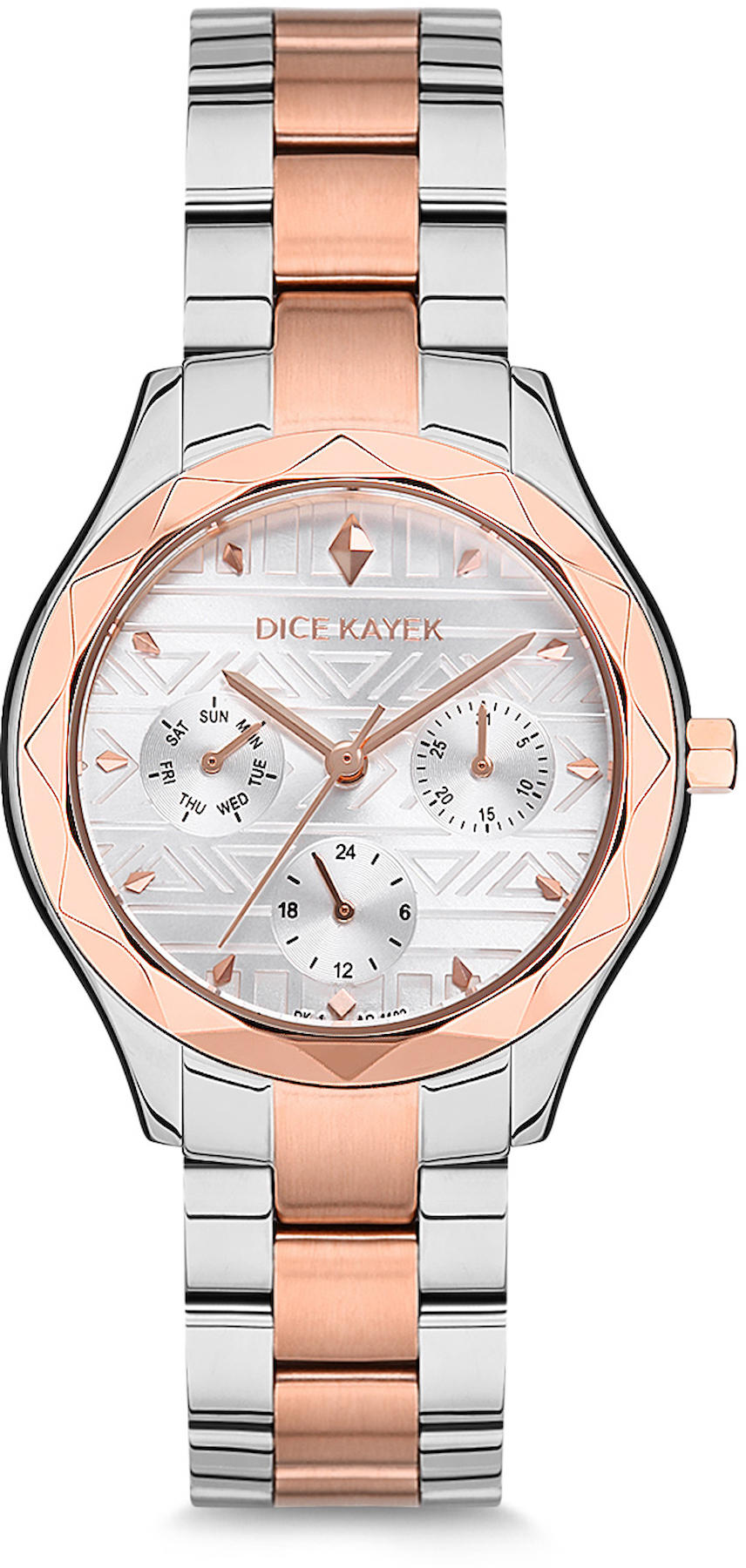 Dice Kayek DK.1.AG1182.08 36 mm Gri-Rose Gold Metal Kordon Analog Kadın Kol Saati