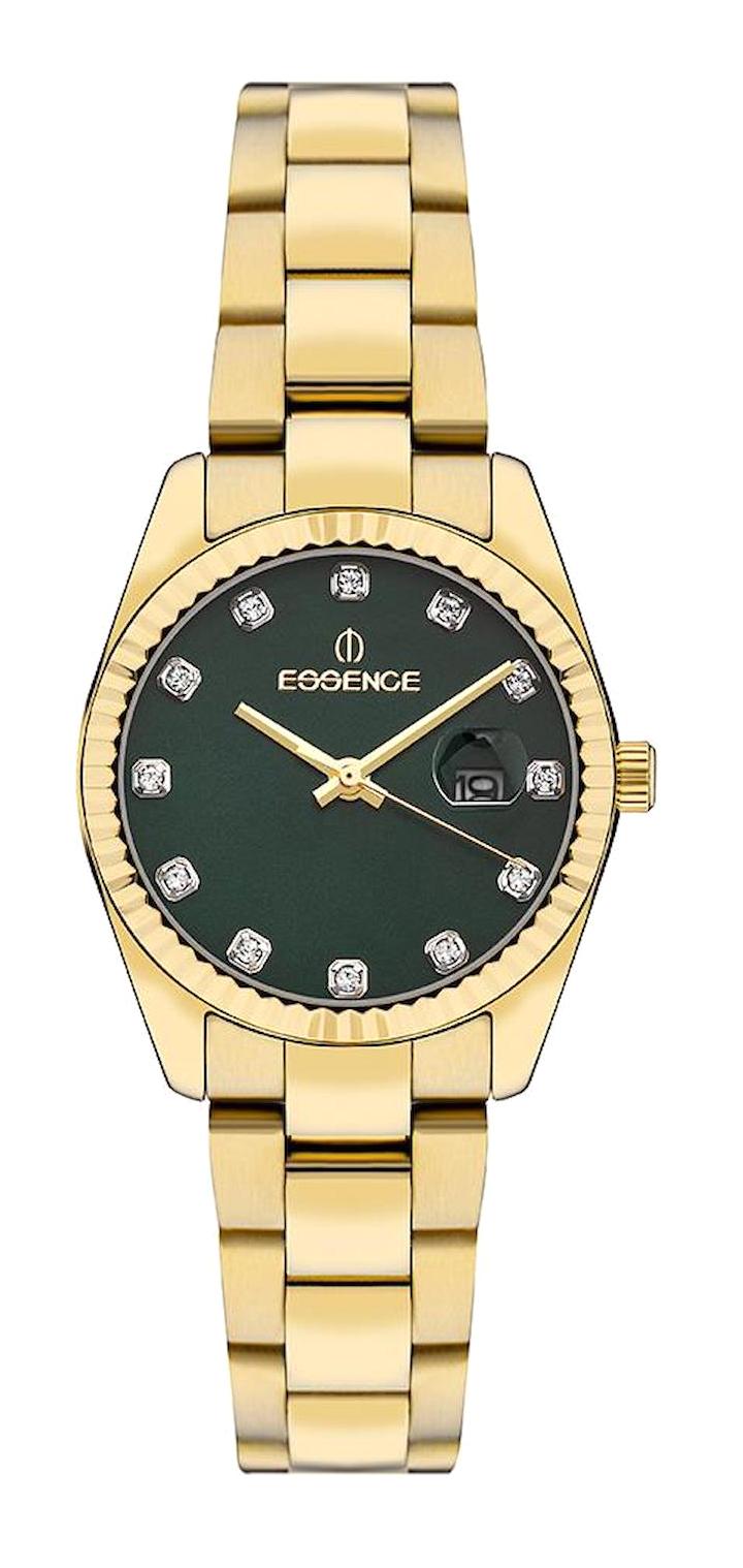 Essence D1203.170 Takvimli 32 mm Altın Çelik Kordon Analog Kadın Kol Saati