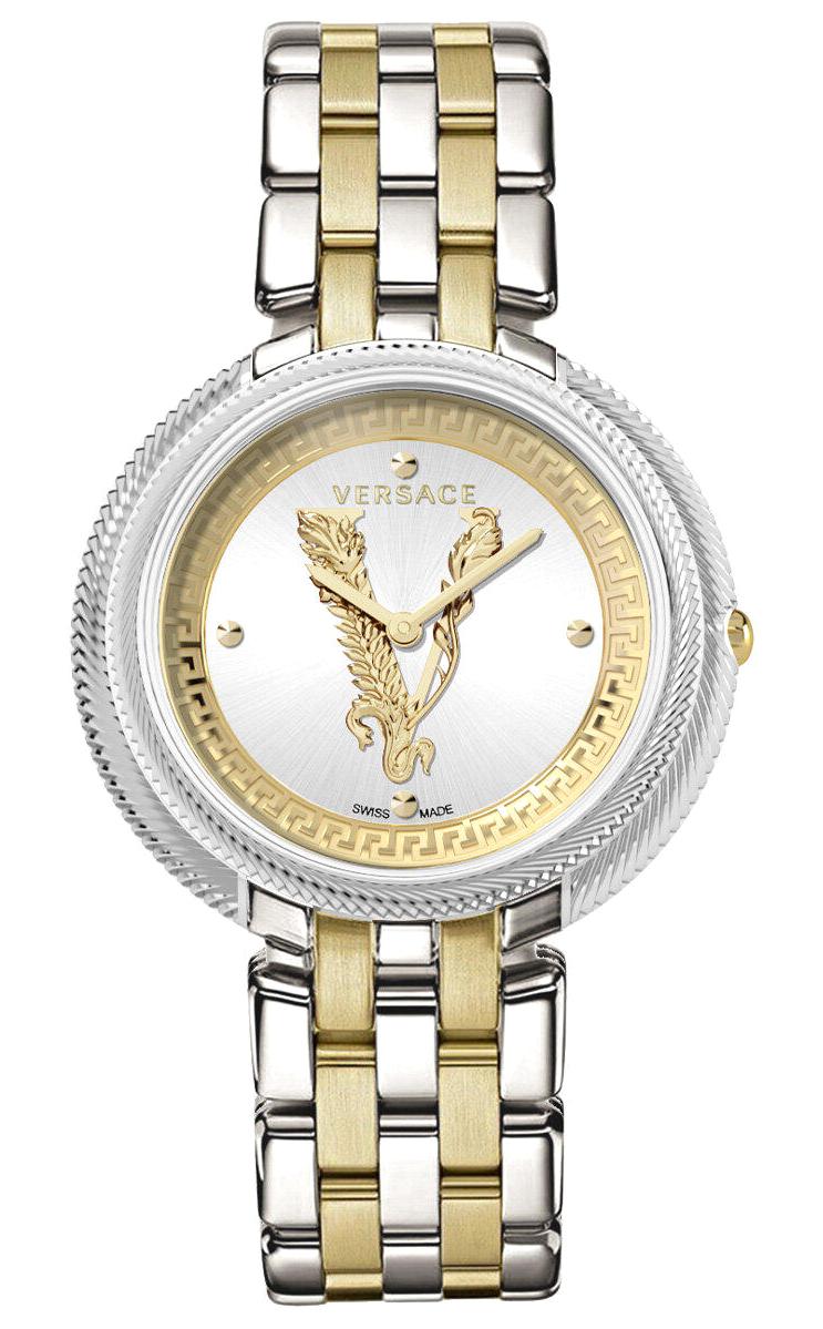 Versace VRSCVE2CA0623 38 mm Altın-Gri Çelik Kordon Analog Kadın Kol Saati