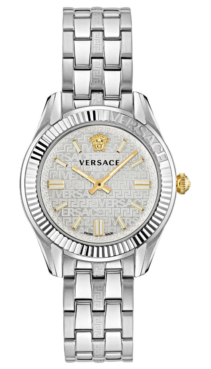 Versace VRSCVE6C00323 35 mm Gri Çelik Kordon Analog Kadın Kol Saati