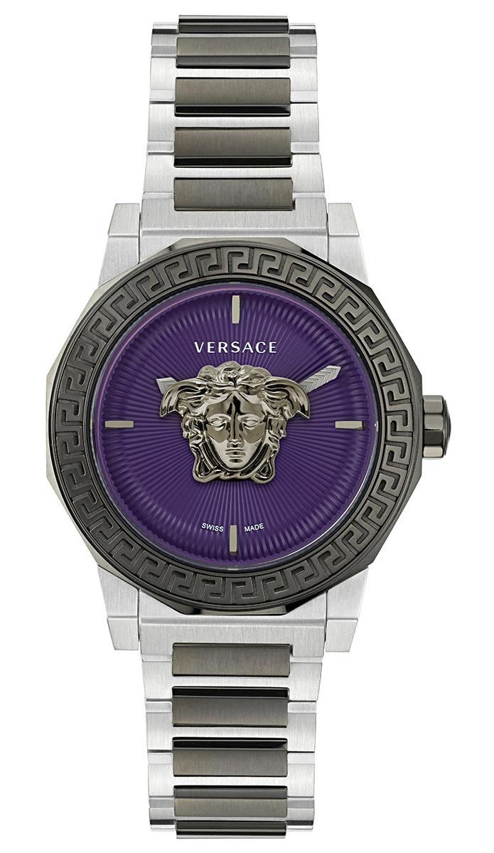 Versace VRSCVE7B00523 38 mm Gri Çelik Kordon Analog Kadın Kol Saati