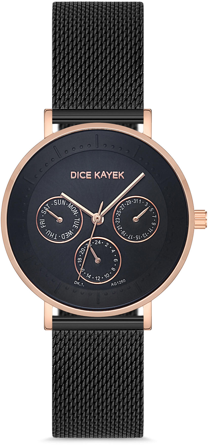 Dice Kayek DK.1.AG1260.06 36 mm Siyah Metal Kordon Analog Kadın Kol Saati