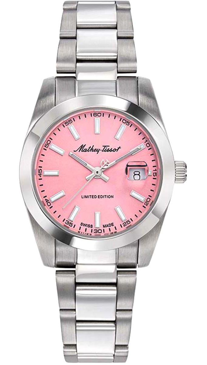 Mathey-Tissot D451PK Takvimli 31-35 mm Gri Çelik Kordon Analog Kadın Kol Saati