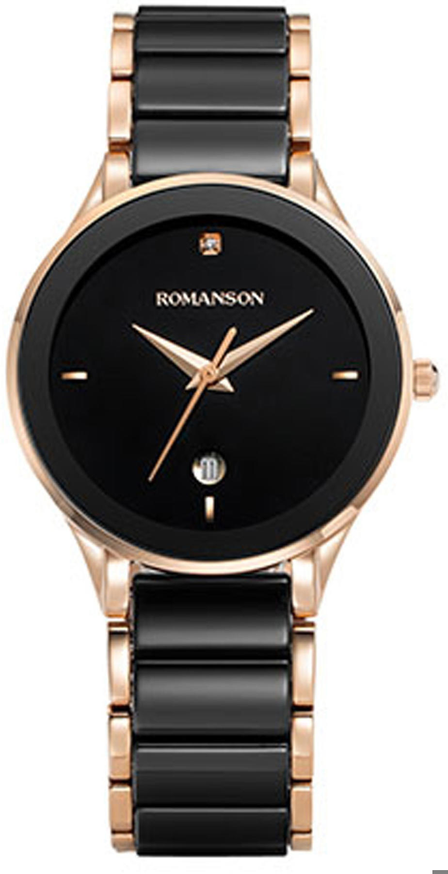 Romanson TM3BS700KLBRA36R1 35 mm Altın-Siyah Çelik Kordon Analog Kadın Kol Saati