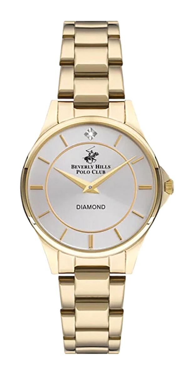 Beverly Hills Polo Club BP3241X.130 47 mm Altın Plastik Kordon Analog Kadın Kol Saati