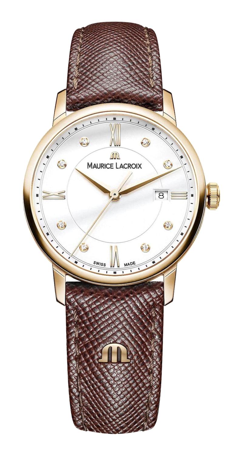Maurice Lacroix ML-EL1094PVP01150-1 Takvimli 36 mm Kahverengi Deri Kordon Analog Kadın Kol Saati