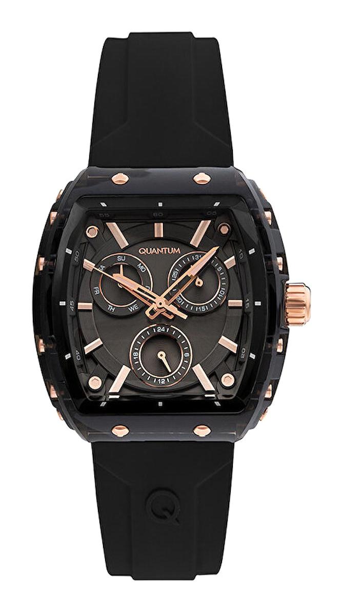 Quantum IML1110.651 Takvimli 38 mm Siyah Silikon Kordon Analog Kadın Kol Saati