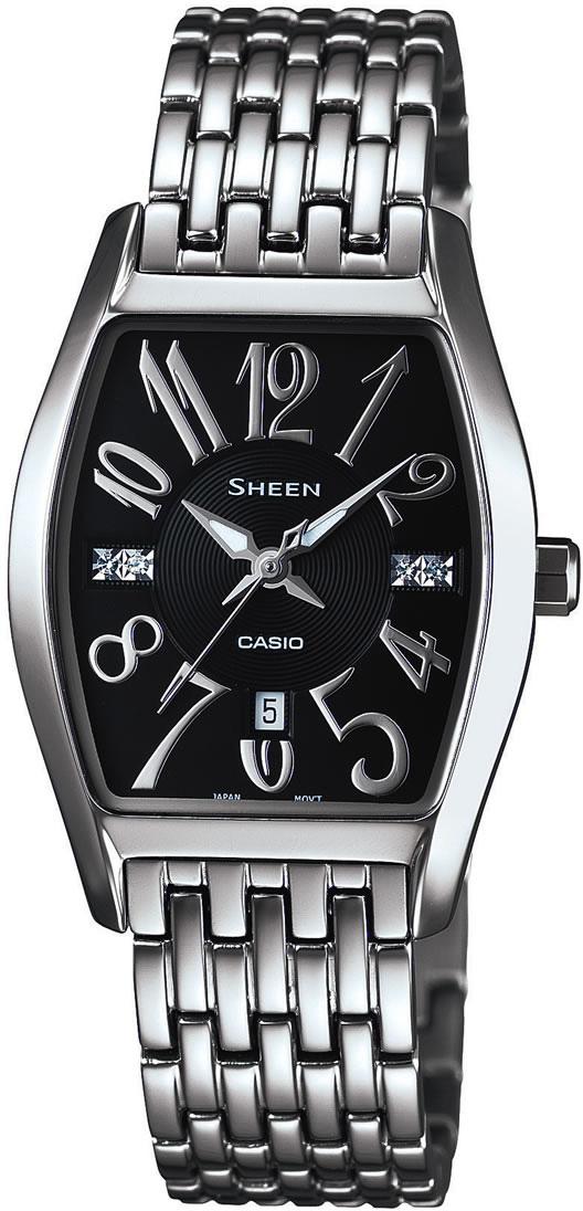 Casio SHE-4027D-1A Takvimli 26 mm Gri Çelik Kordon Analog Kadın Kol Saati