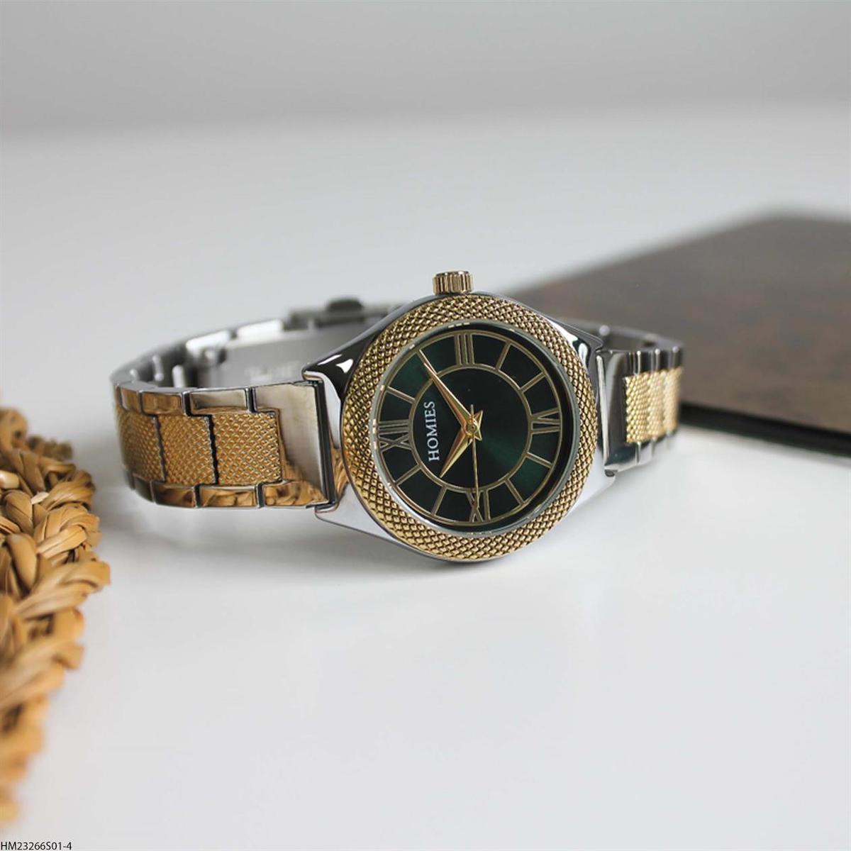 Homies HM23266S01-4 31 mm Altın Çelik Kordon Analog Kadın Kol Saati