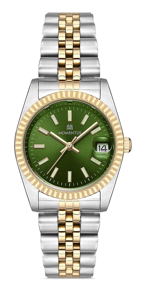 Momentus CW132T-15SG Takvimli 31 mm Altın-Gri Çelik Kordon Analog Kadın Kol Saati